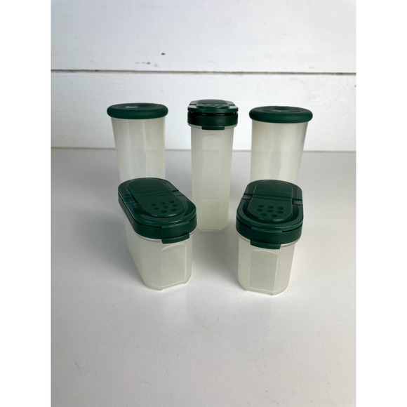 TUPPERWARE, Spice Container Set of 5 with Lids - Picture 2 of 3